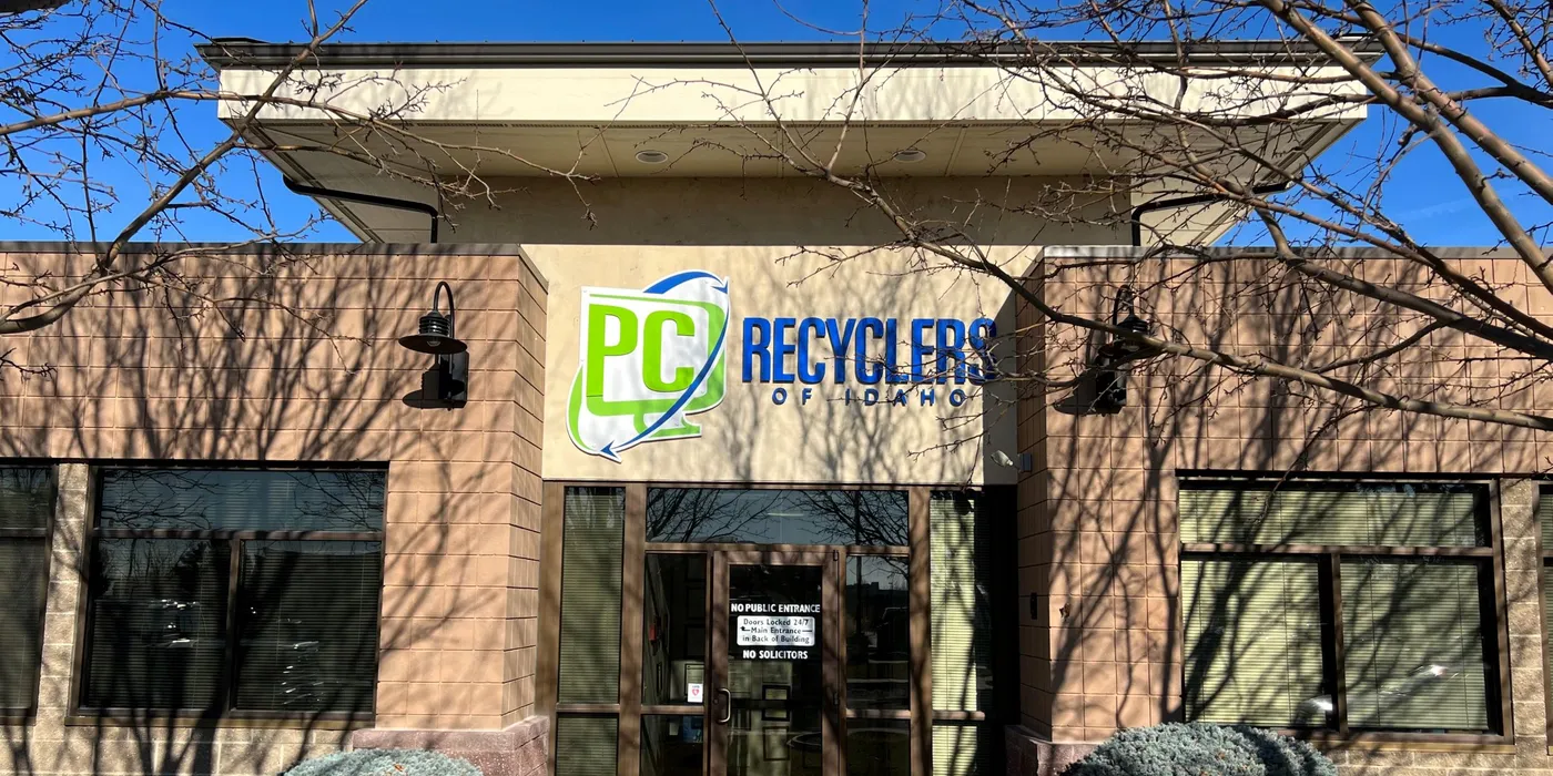 The PC Recyclers of Idaho storefront in Meridian, Idaho